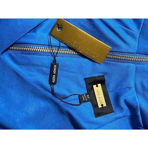 NWT Alexia Admor Blue Katrina Splitneck Ponte Sheath Dress Size  Medium - Picture 5 of 5